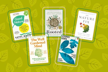 A green, leafy graphic displays book covers recommended in our March Reading List.