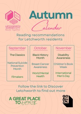 September is The Classics, National Suicide Prevention Month, and Filmmakers. October is Black History Month, Breast Cancer Awareness, and World Mental Health. November is Disability Awareness, Children’s Book Week, and International Men’s Day.
