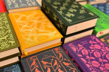 A display of colourful books.