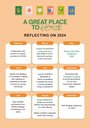 An infographic that reads: A Great Place to Grow Up, Reflecting on 2024