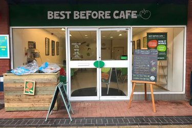 The exterior of the Best Before Cafe in Letchworth.