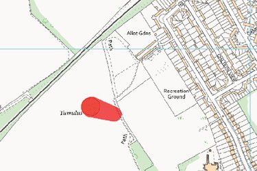 A map showing the location of the Tumulus