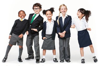 A group of children dressed in school uniform